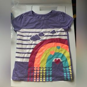 Rainbow lofi‎ hearts Purple Lavender Tee 5T